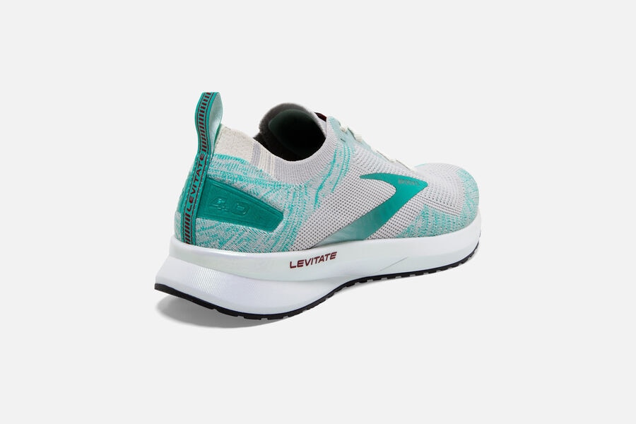 Brooks Levitate 4 Road Running Shoes Womens Grey/Turquoise 108357-RFP